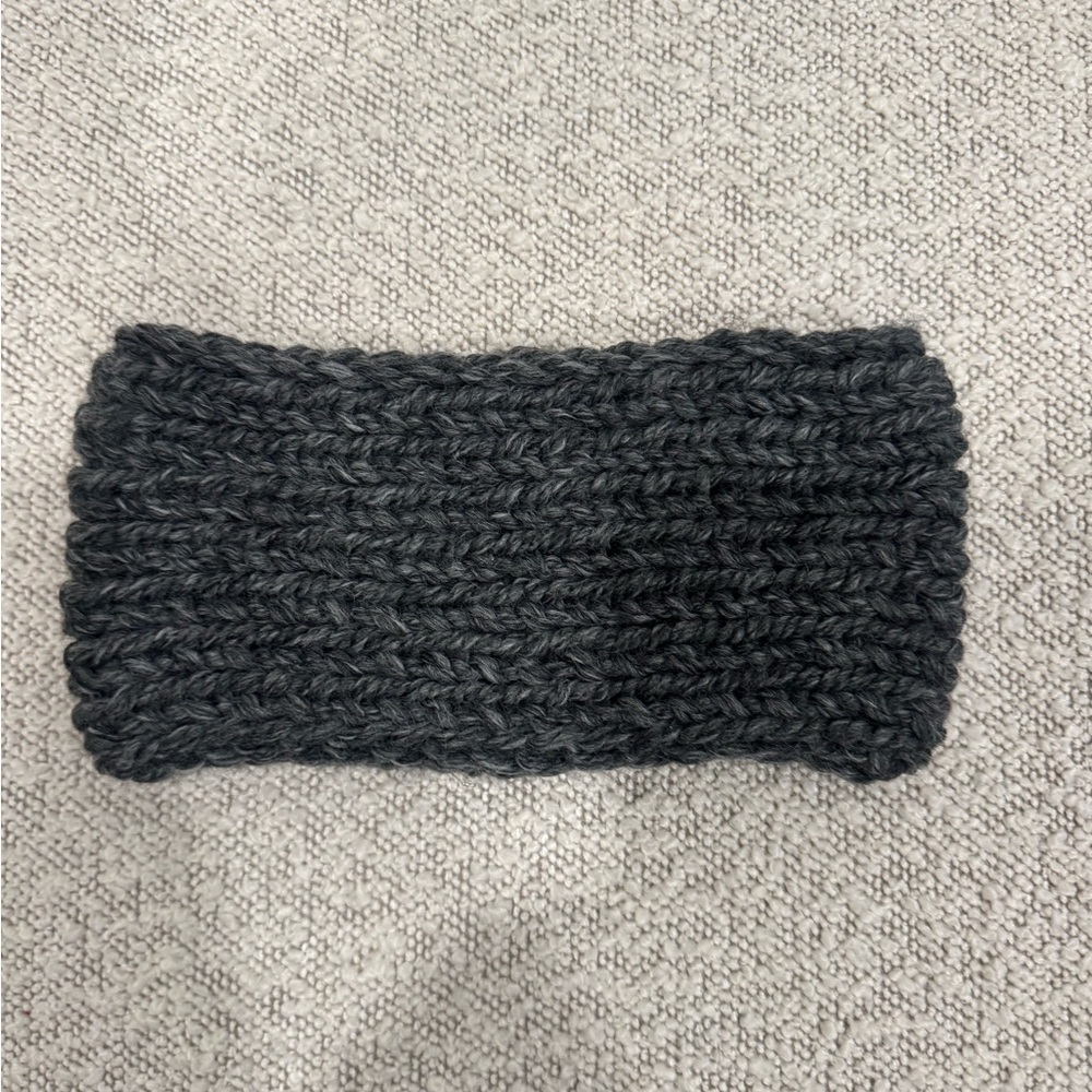 New Women’s Chunky Knit Headband in Dark Gray OS